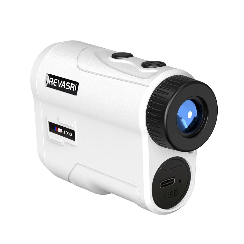 Golf Rangefinder Rechargeable Distance Meter with Slope Switch and Flag Lock Vibration for Golfing Promotion and Hunting
