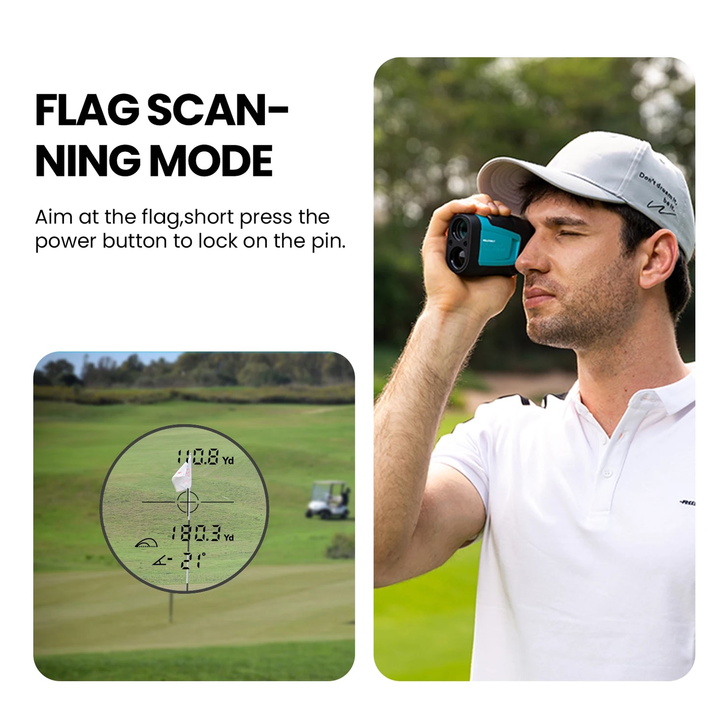 PF210 600M Yd Golf Laser Rangefinder Mini Golf Rangefinder Sport Laser Measure Distance Meter Golf Rangefinder for Hunt