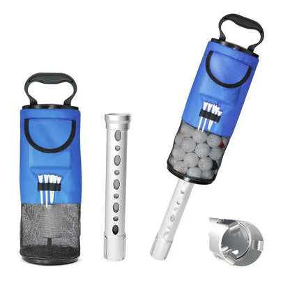 Golf Ball Picker Easy to Disassemble Upper and Lower Mesh Bags and Aluminum BS004