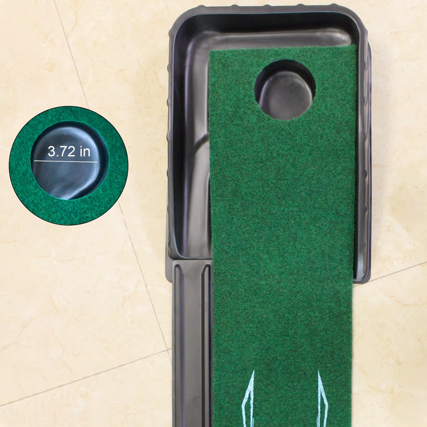 Indoor Golf Putting Mat with Auto-Ball Return and Alignment Guides Golf Putting Green