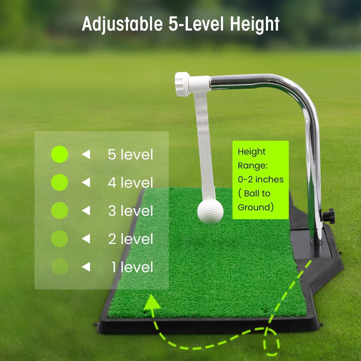 BESTISAN Golf Swing Trainer - Swing Practice Mat & Trainer for Indoor/Outdoor Use