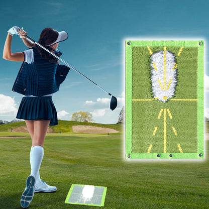 Portable Golf Training Mat for Swing Detection Batting Ball Trace Directional Detection Mat Swing Path Pads Swing Practice Pads