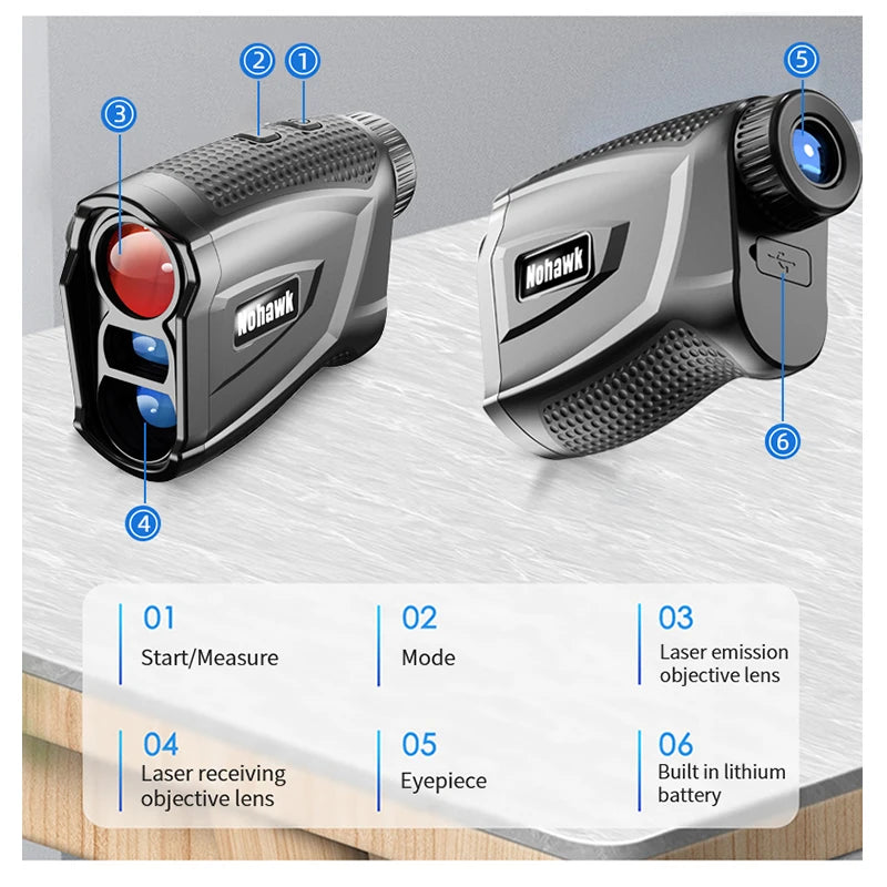 Professional Golf Laser Rangefinder with Slope Compensation Distance Lazer Meter for G Sport Hunting Survey