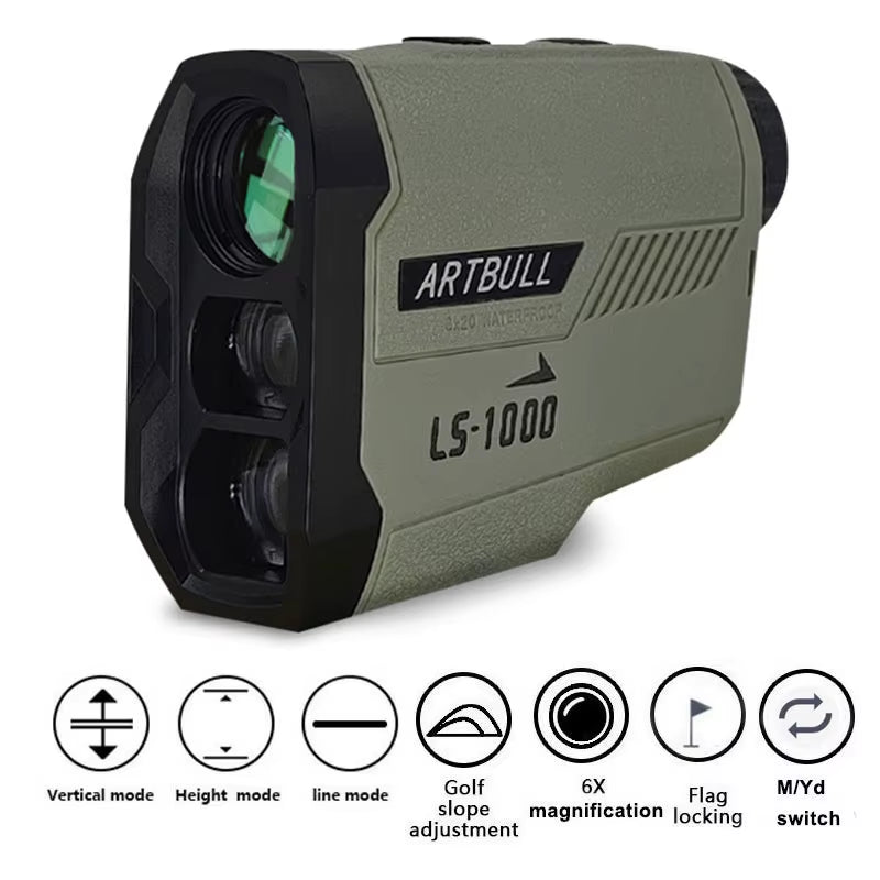 Golf Laser Rangefinder 1000M 650M Telescope with Flag-Lock Slope Pin Distance Meter for Hunting Monocular