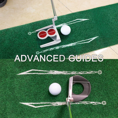 Indoor Golf Putting Mat with Auto-Ball Return and Alignment Guides Golf Putting Green