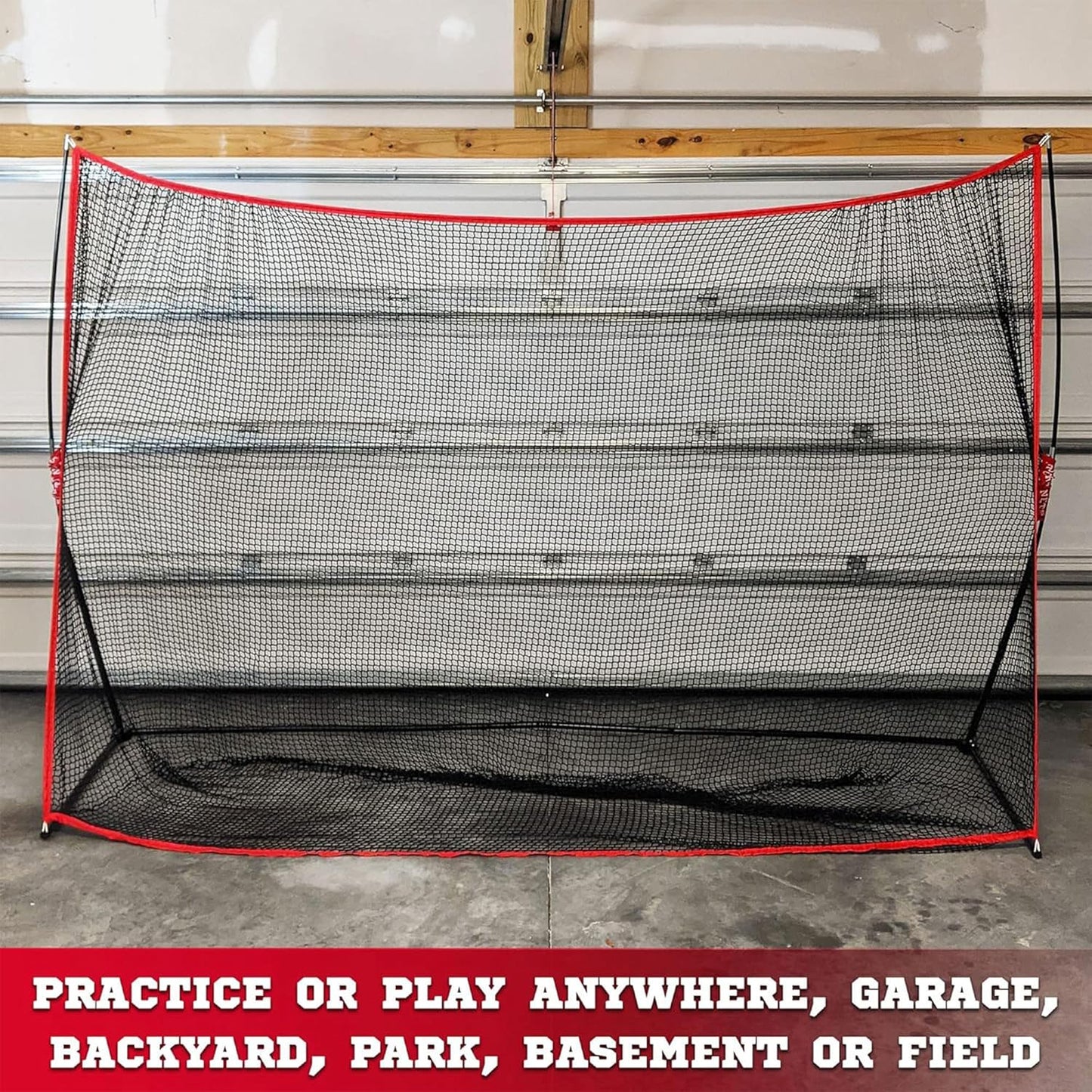 Golf Driving Practice Net, Indoor & Outdoor Ball Hitting, 10 X 7 Feet - Heavy-Duty Golf Netting for Home, Backyard, and Garage Training