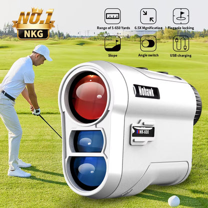 Golf Laser Rangefinder USB Rechargeable with Slope Compensation for Golfer Range Finder Hunting Monocular