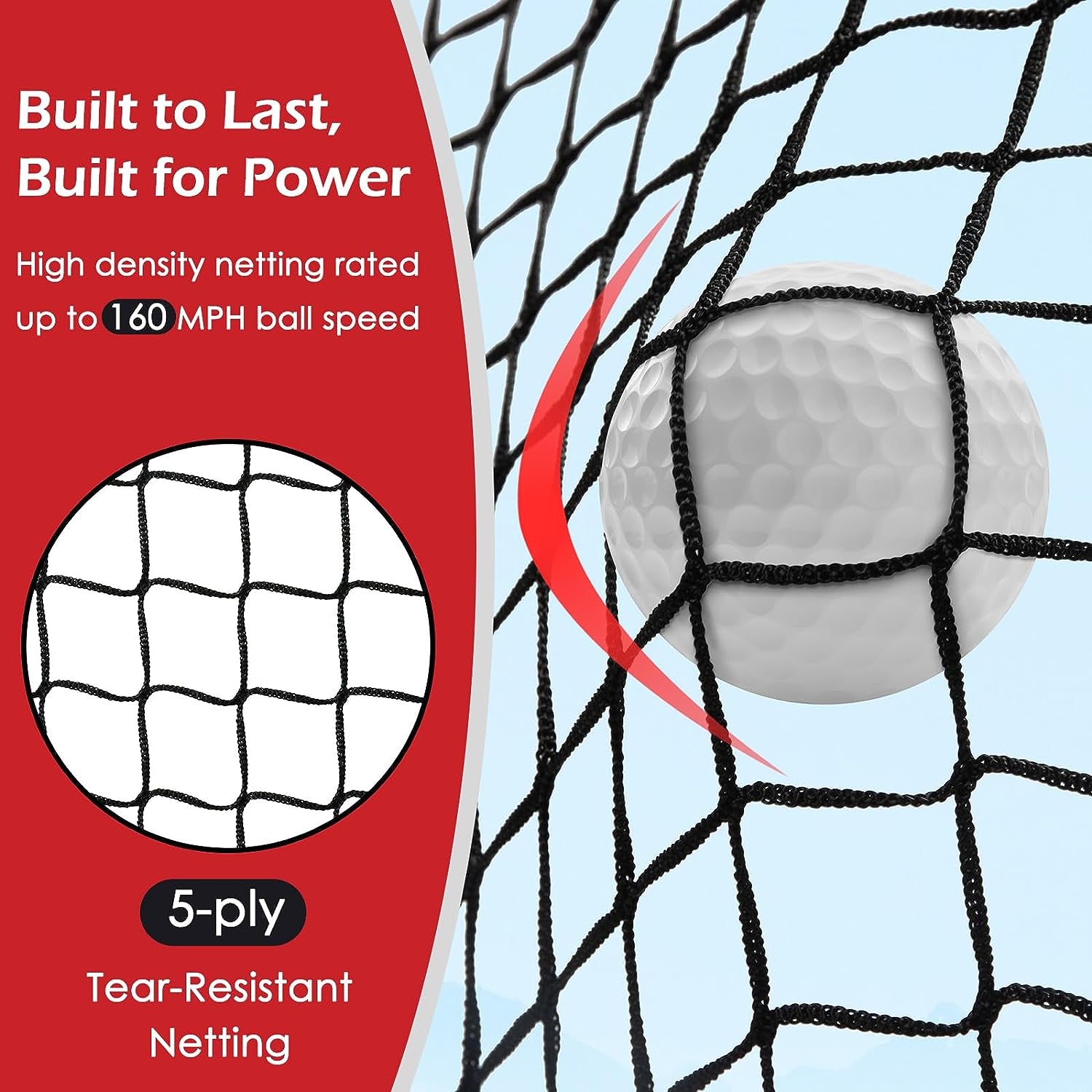 Golf Net, 10X7Ft Heavy Duty Golf Practice Nets with Mat, Target Cloth, 8 Tees, 6 Balls, Carry Bag for Backyard Driving Chipping Indoor Outdoor Training
