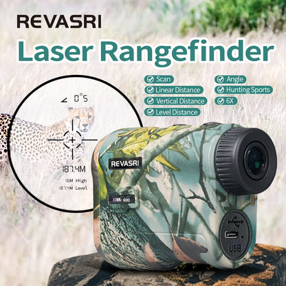 Golf Laser Rangefinder with Slope and Flag Lock 600/1000M Telescope Distance Meter Monocular for Golfing Hunting Survey