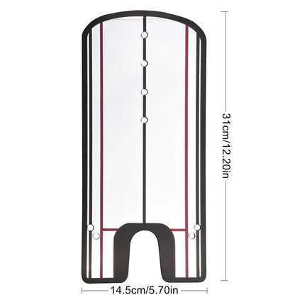 Golf Putting Alignment Mirror Portable Training Aid with 4X83Mm Wooden Tees Indoor Outdoor Practice Tool to Improve Putting Accu