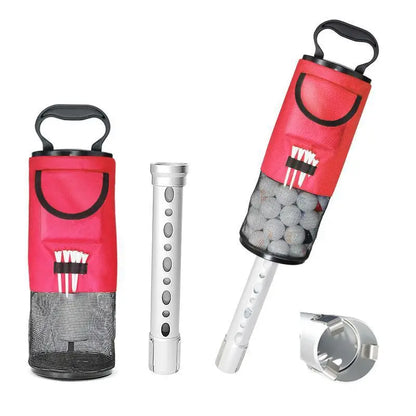Golf Ball Picker Easy to Disassemble Upper and Lower Mesh Bags and Aluminum BS004