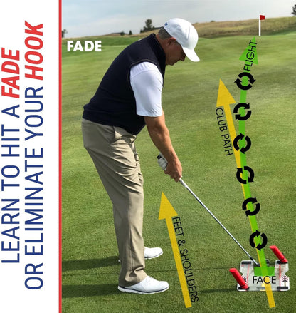 Speed Trap - Build Confidence, Improve Your Swing with Slice and Hook Corrector, Swing Trainer, Path Aid, Greater Distance, Made in USA, Polycarbonate Base