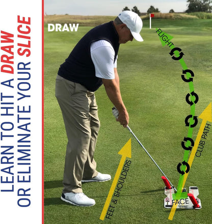 Speed Trap - Build Confidence, Improve Your Swing with Slice and Hook Corrector, Swing Trainer, Path Aid, Greater Distance, Made in USA, Polycarbonate Base