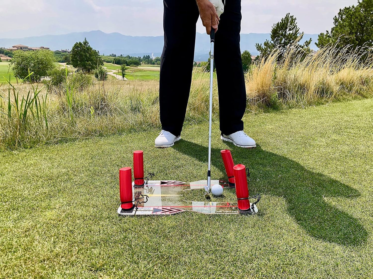 Speed Trap - Build Confidence, Improve Your Swing with Slice and Hook Corrector, Swing Trainer, Path Aid, Greater Distance, Made in USA, Polycarbonate Base