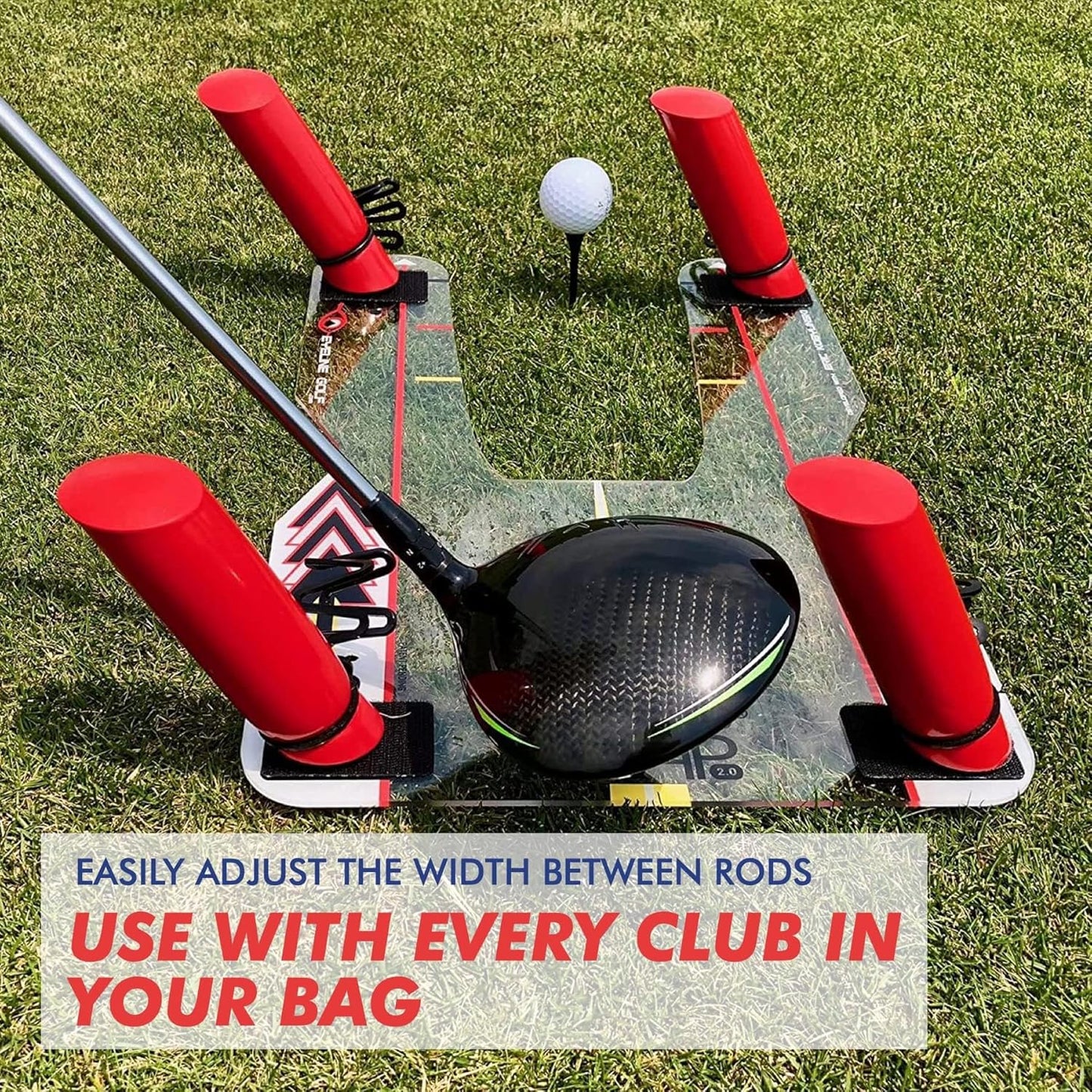 Speed Trap - Build Confidence, Improve Your Swing with Slice and Hook Corrector, Swing Trainer, Path Aid, Greater Distance, Made in USA, Polycarbonate Base