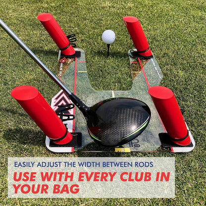 Speed Trap - Build Confidence, Improve Your Swing with Slice and Hook Corrector, Swing Trainer, Path Aid, Greater Distance, Made in USA, Polycarbonate Base
