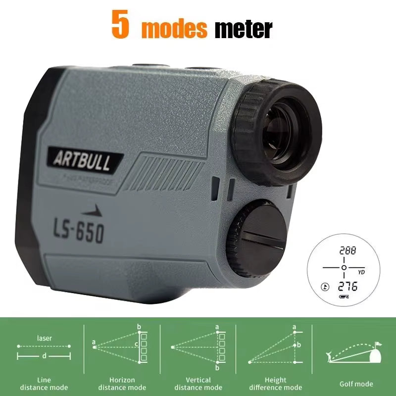Golf Laser Rangefinder 1000M 650M Telescope with Flag-Lock Slope Pin Distance Meter for Hunting Monocular