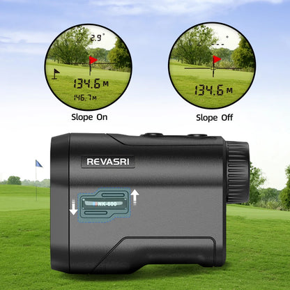 Golf Rangefinder Rechargeable Distance Meter with Slope Switch and Flag Lock Vibration for Golfing Promotion and Hunting
