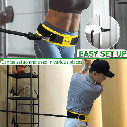 olf Core Strength Trainer Swing Power Training Equipment, Golfing Exercise Resistance Bands Indoor Golf Fitness Equipment to Improve Speed Strength Flexibility Rotation Swing Posture
