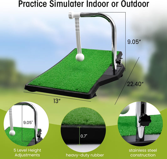 BESTISAN Golf Swing Trainer - Swing Practice Mat & Trainer for Indoor/Outdoor Use