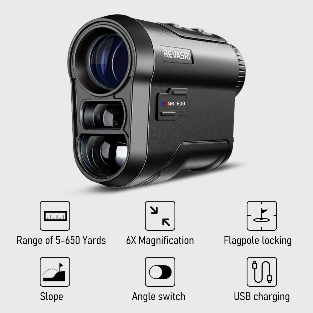 Golf Laser Rangefinder with Slope and Flag Lock 600/1000M Telescope Distance Meter Monocular for Golfing Hunting Survey
