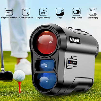 Golf Laser Rangefinder USB Rechargeable with Slope Compensation for Golfer Range Finder Hunting Monocular