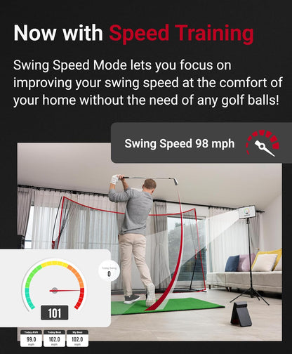 SC4 PRO Golf Launch Monitor & 3D Driving Range Simulator for Indoor and Outdoor Use | Portable Golf Swing Analyzer & Golf Tracker with Built-In Screen | No Fees