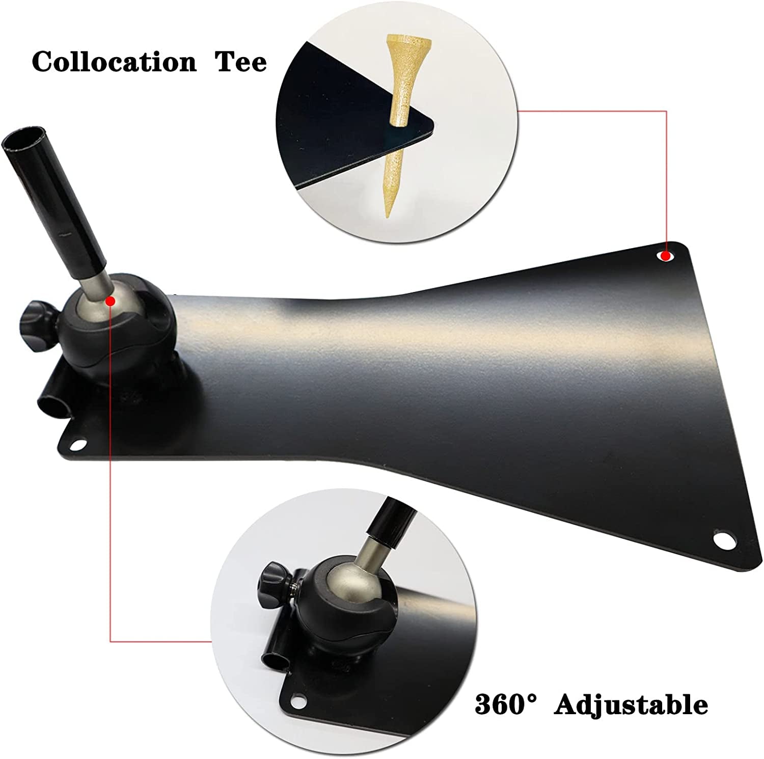 Golf Alignment Stick Holder Swing Practice Plate Plane Trainer Training Aid Alignment Stick Base