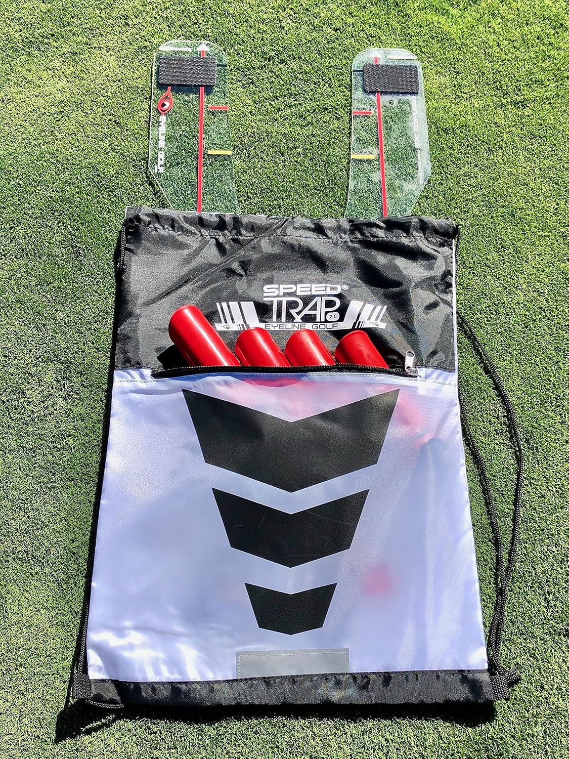 Speed Trap - Build Confidence, Improve Your Swing with Slice and Hook Corrector, Swing Trainer, Path Aid, Greater Distance, Made in USA, Polycarbonate Base