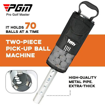 Golf Ball Picker Easy to Disassemble Upper and Lower Mesh Bags and Aluminum BS004